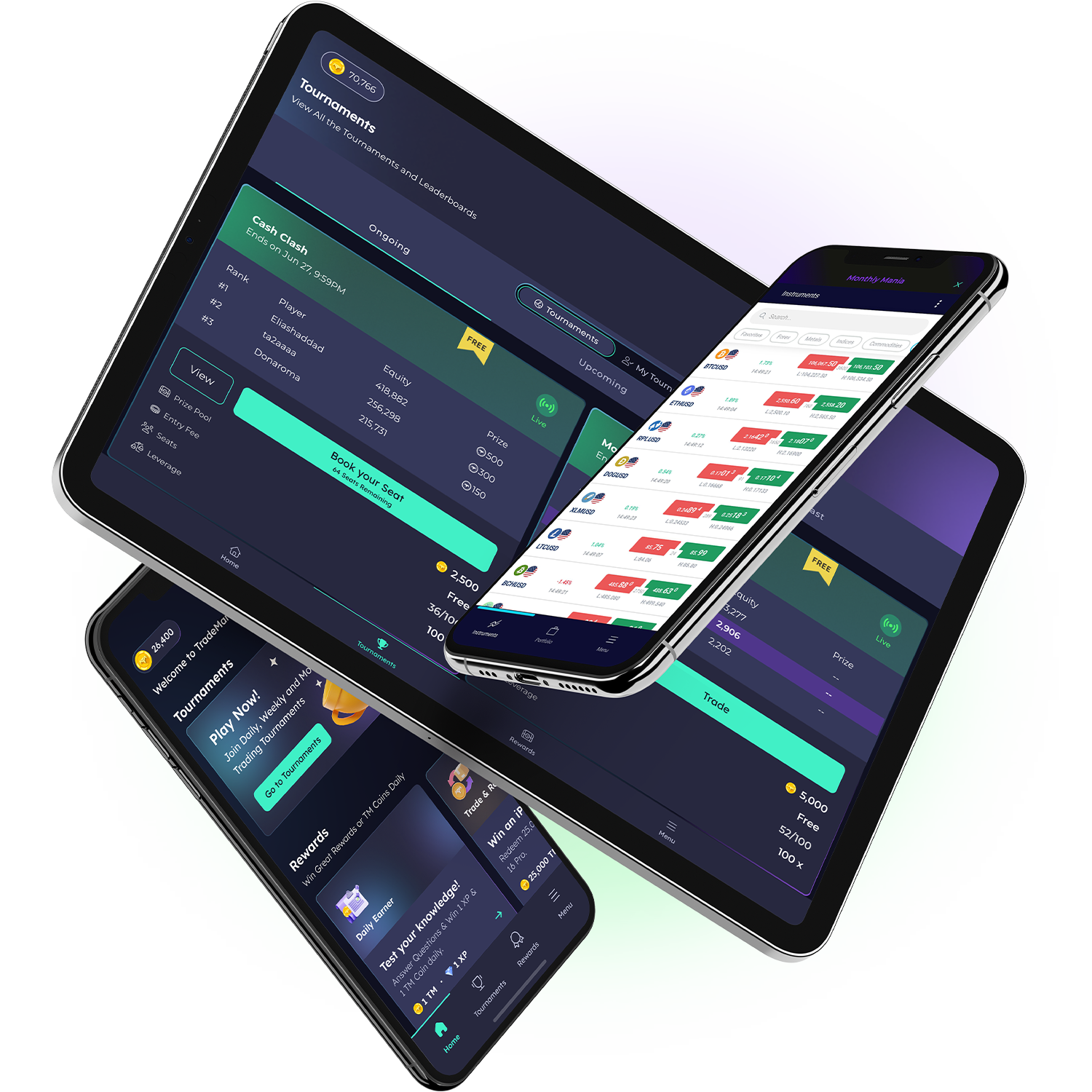 TradeMania available on desktop and mobile